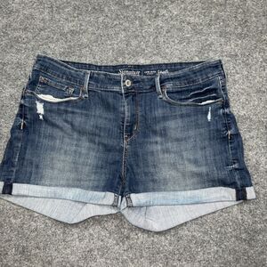 Levi's Shorts Womens Size 34 Blue Denim Low Rise Rolled Cuff
